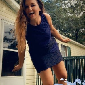 Lacey Black and Blue Jessica Simpson Tank Dress